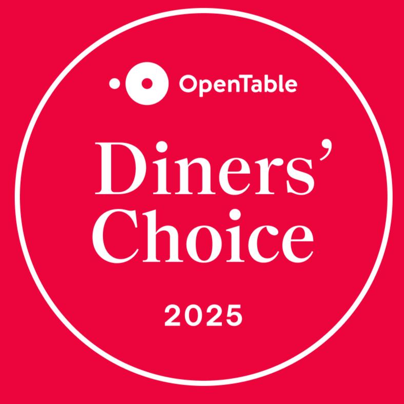 OpenTable Diners' Choice 2025 logo with red background and white text