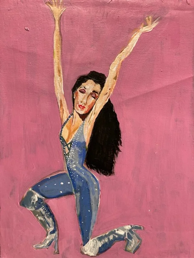 "Cher" acrlic on canvas paper 12x16 