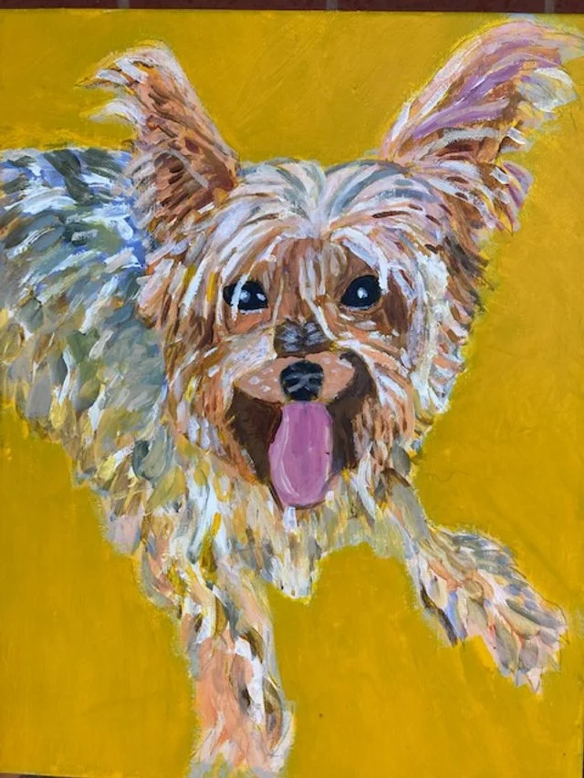 a doggie commision, 11x14, acylic 