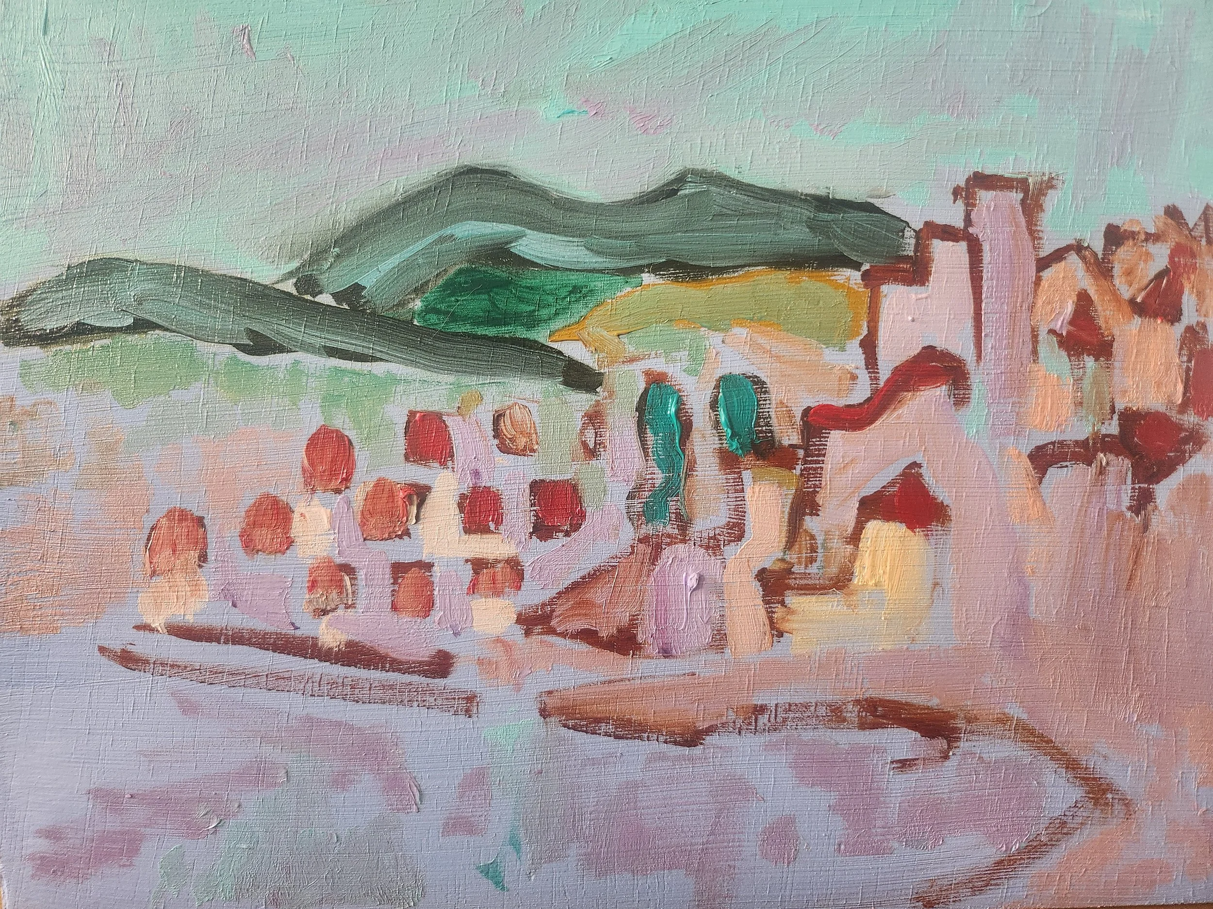 Collioure
12 x 9 oil on wood panel 
