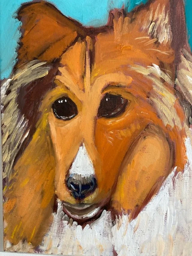 A Collie Commission, oil 11x14