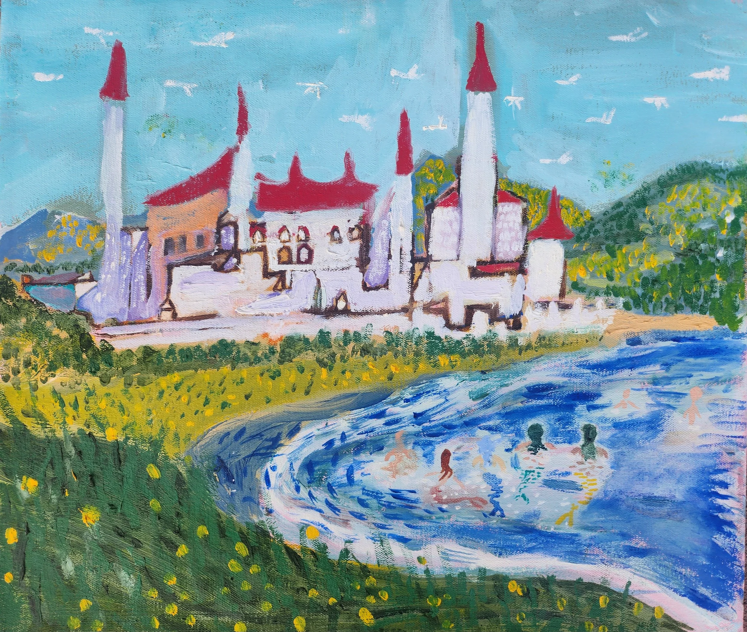 FantaSea 
18 x 16 oil on handstretched canvas