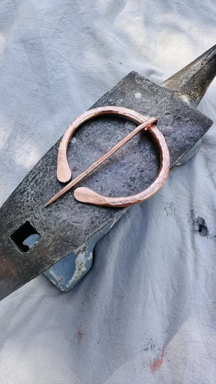 Copper Cloak Pin Workshop