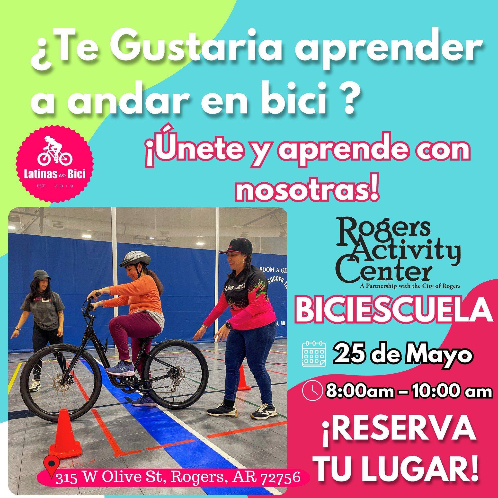 👩&zwj;🏫&iexcl;Aprende a andar en bicicleta con nosotras en la Biciescuela de Latinas en Bici! 🚴
Esta es una oportunidad perfecta para adultos que quieran aprender desde cero. Nuestras amables instructoras te ayudar&aacute;n en una clase de 2 horas