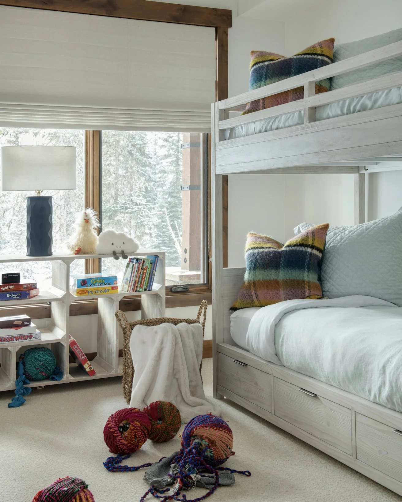 Designing for the long term means creating spaces that grow with the family. This vacation home bunk room was originally designed as a fun hangout for the kids, but even now that they are in high school, it remains a favorite retreat for guests.

We 