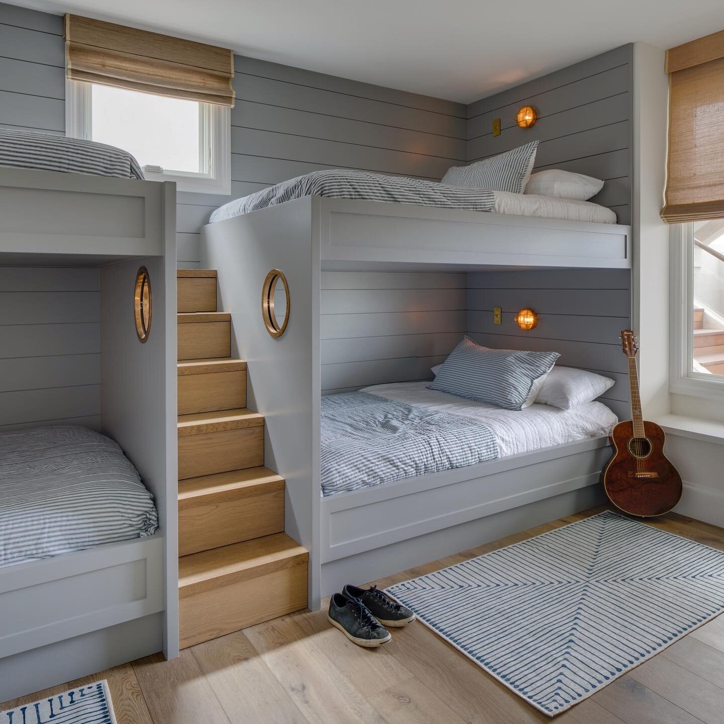 Bunk room! #bedroom #bunkroom #custombed #stairstorage #interiordesign