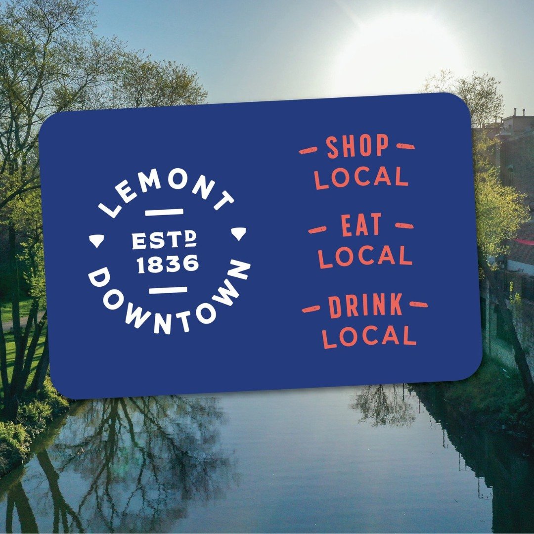 Let's keep it local! ✨ We&rsquo;re so excited to launch our new Lemont Downtown Gift Cards! When you shop locally-owned small businesses, 67 cents of every dollar stays in the community &ndash; creating jobs and building up the local community. 

Ava