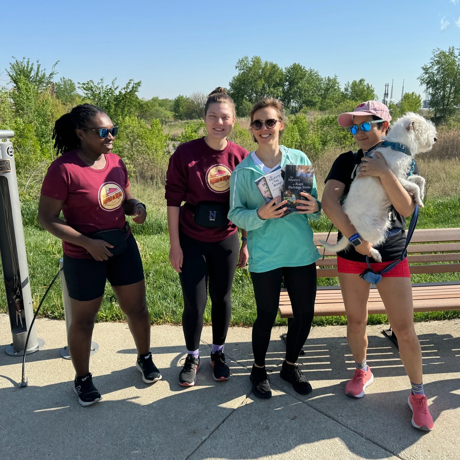 The perfect Saturday doesn't ex... Well, if you're in Lemont Downtown, it does! 

We had the best time on the Book 2: The Mystery of Black Partridge Woods by Pat Camalliere Books  with Read &amp; Run Chicago in Lemont. The group ended their run with 
