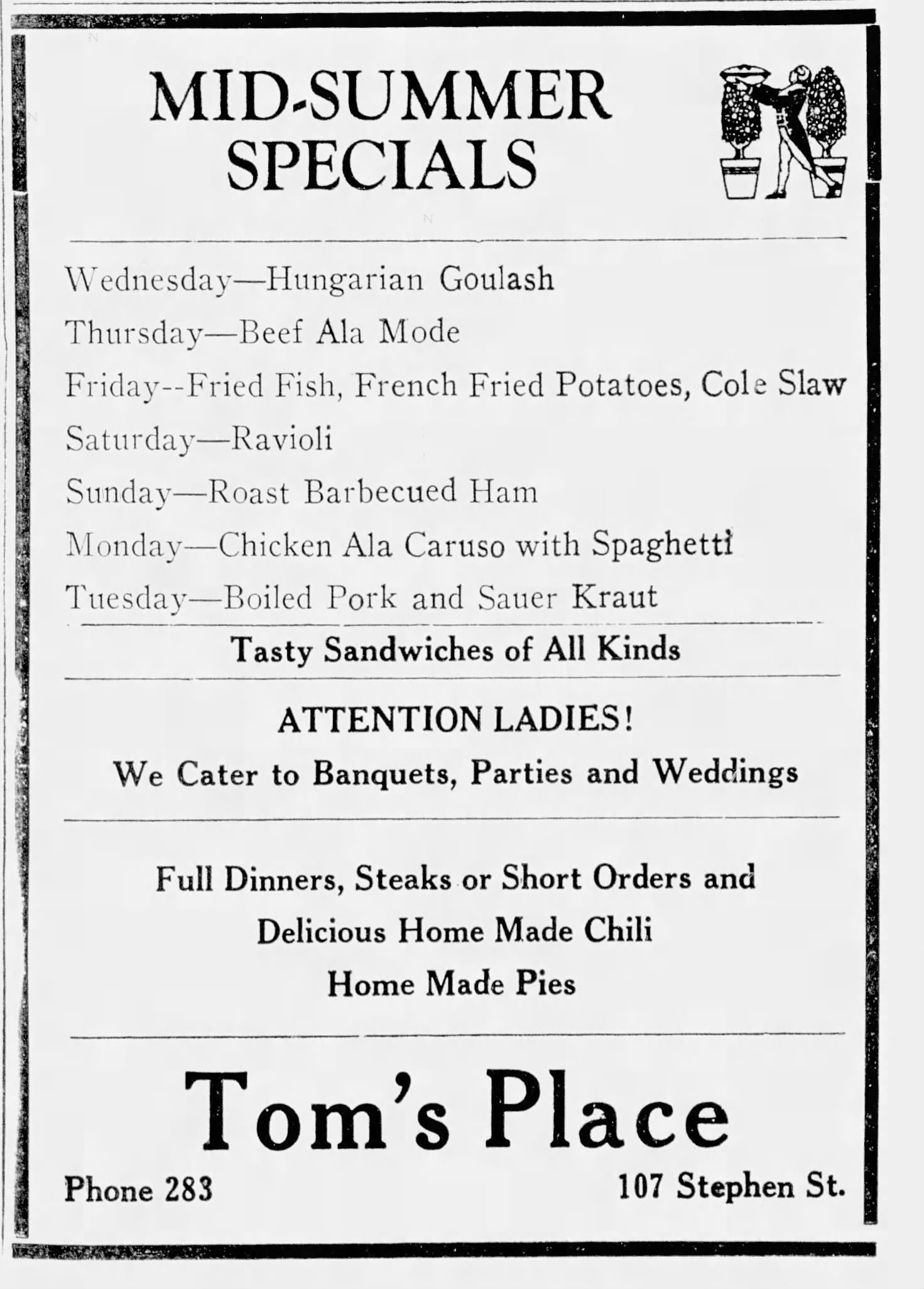 Tom's Place Anniversary — Lemont Downtown