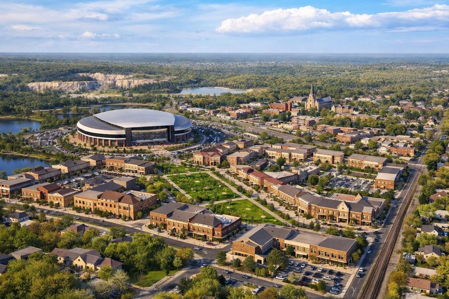 Breaking News: Chicago Bears Find
Home in Lemont Downtown

With the growth of Lemont Downtown over the last
decade, we are so excited to announce that the
National Football League approached us to see if there
could be a home for the Bears along the 