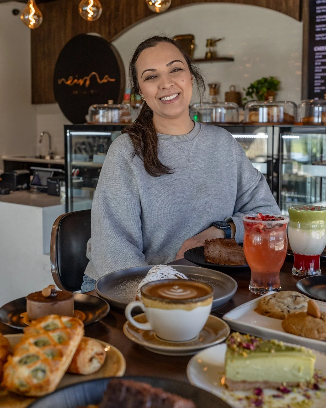 From Spanish lattes to outstanding cheesecake, @neimacafe is already a community favorite. The Biscoff cheesecake might be the best thing that&rsquo;s happened to Lemont. Learn more about this family-run business: Link in bio! 🍪
