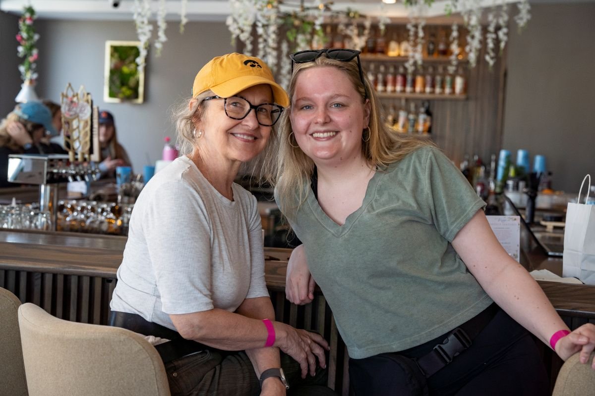 A photo of a mother and daughter attending the Beauty & Wellness Walk in Lemont Downtown, Illinois.