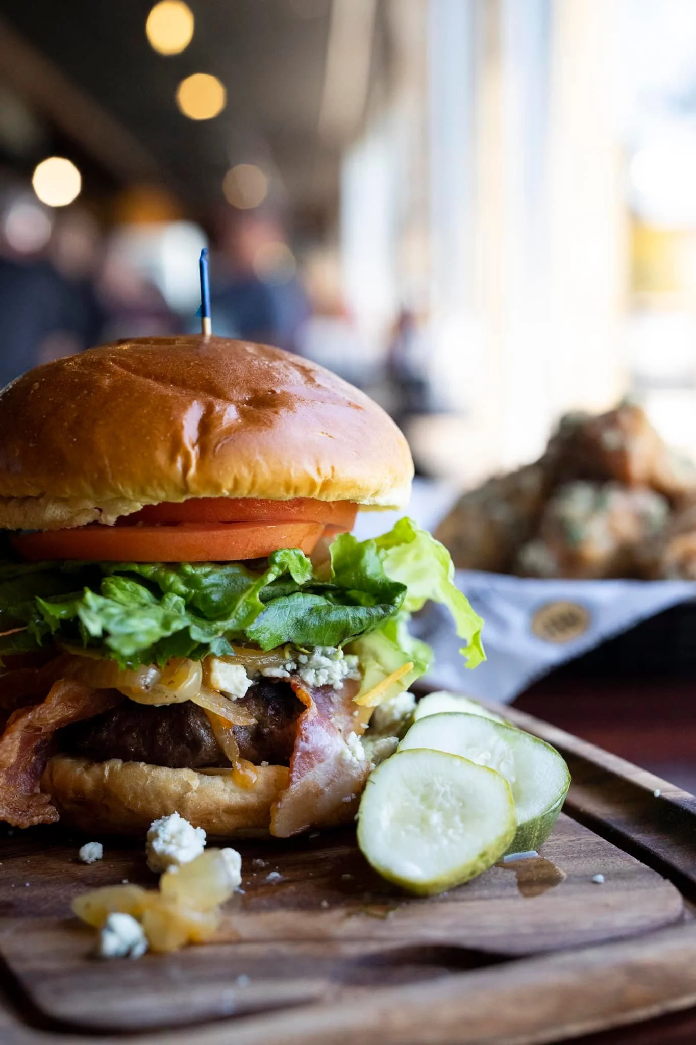 A photo of a burger at Heroes West Lemont.