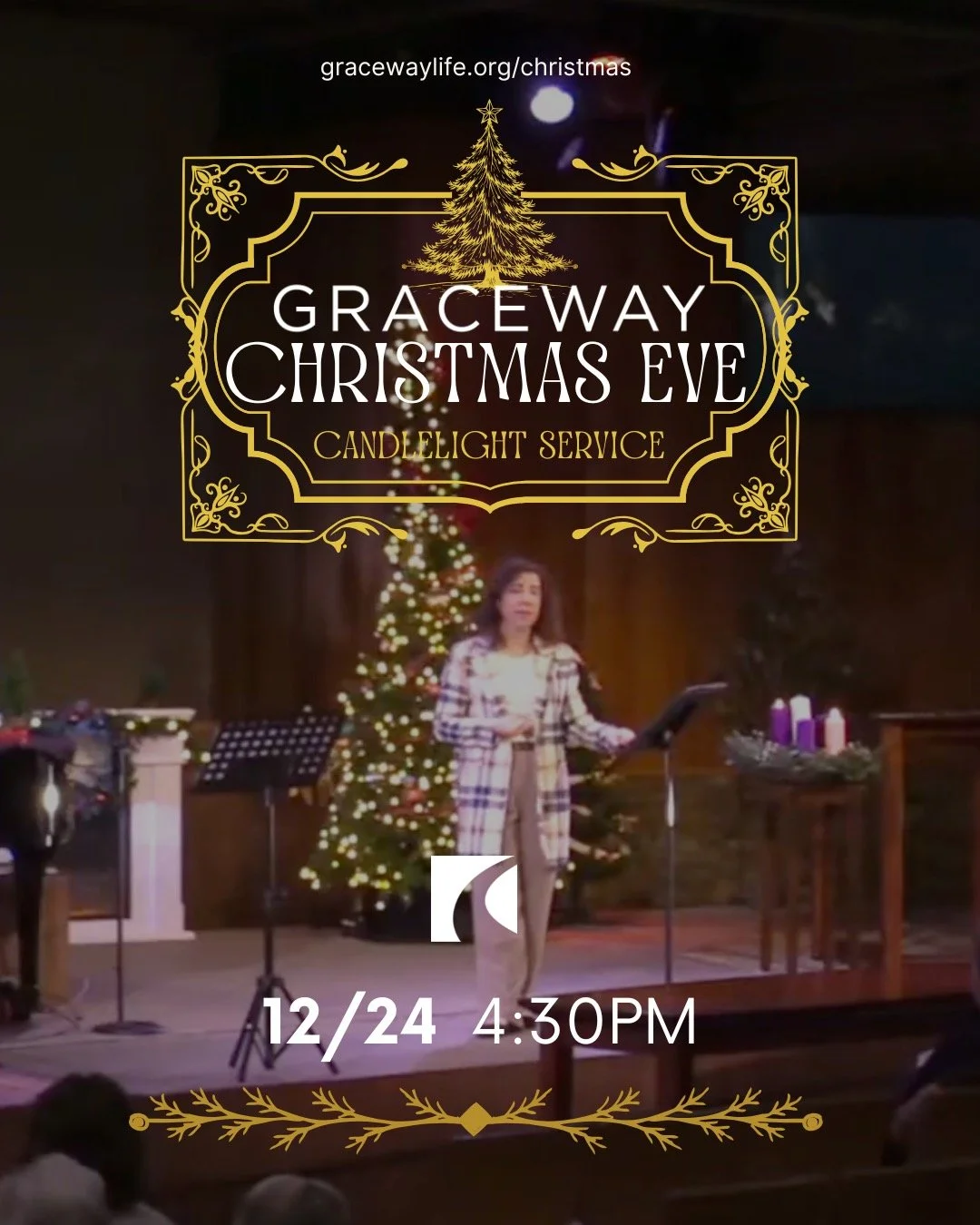 On Christmas Eve, December 24th, you are invited to GraceWay&rsquo;s Christmas Eve Candlelight Service (4:30pm). 

Join us for the comfort and joy of Christmas carols, the Christmas story, refreshments and candlelight singing. 

Learn more at gracewa