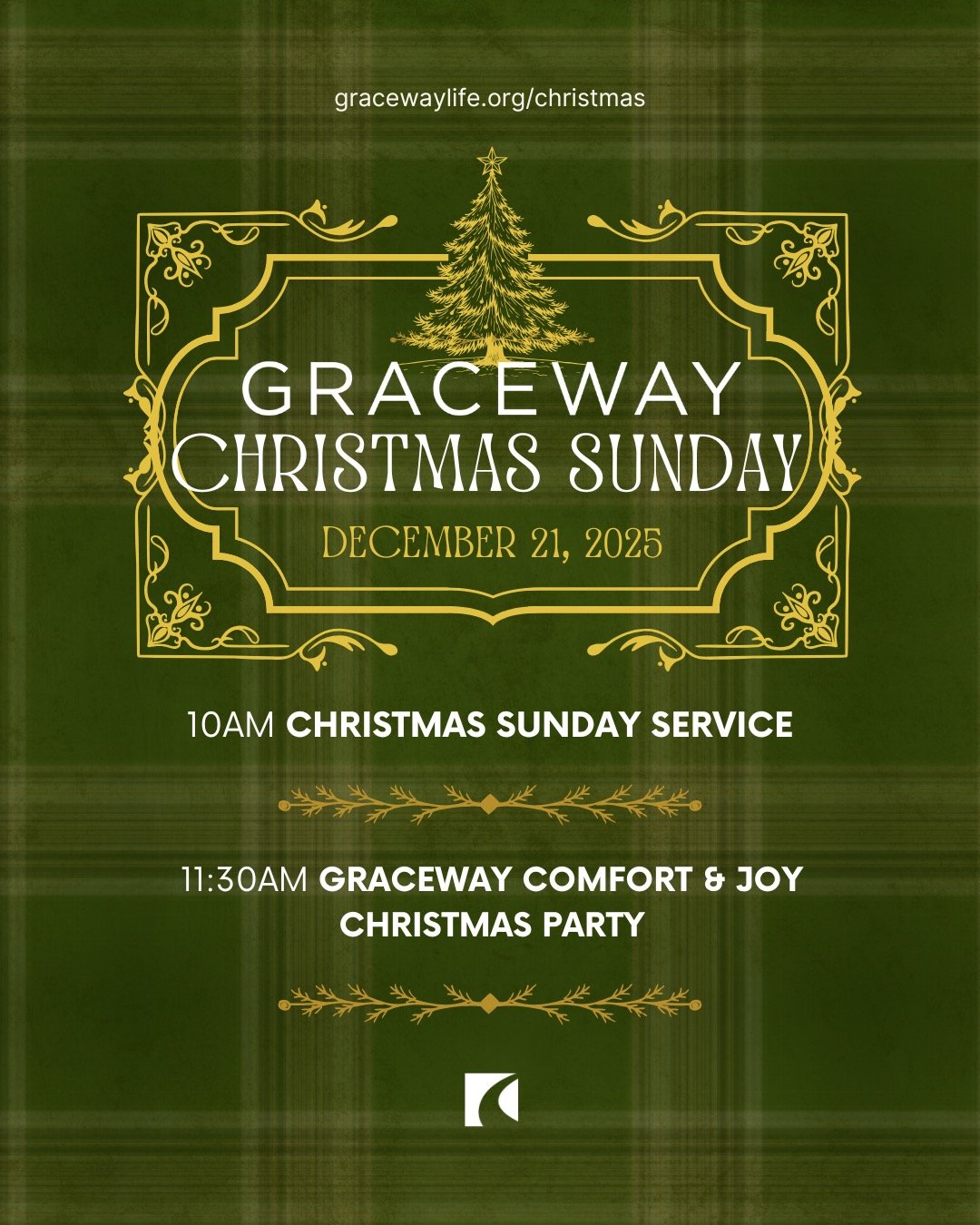 This Sunday, we invite you to GraceWay&rsquo;s Christmas Sunday Service, from 10AM to 11:15AM. 

Enjoy classic Christmas carols, new songs, good food, and the captivating story of the night that changed everything. 

Stay after service for the GraceW