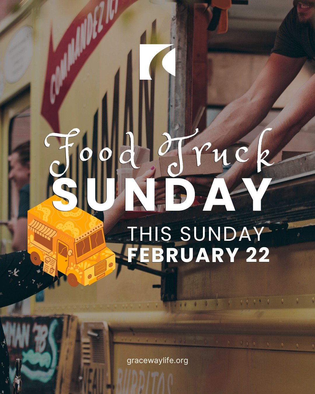 Food Truck Sunday | THIS SUNDAY, February 22

This Sunday, we are kicking off Lent with&nbsp;food and fellowship!

Bring a few dollars and stay after church to try a new local food truck (HP Taco Truck).

�We will pray together, eat, and meet new fri