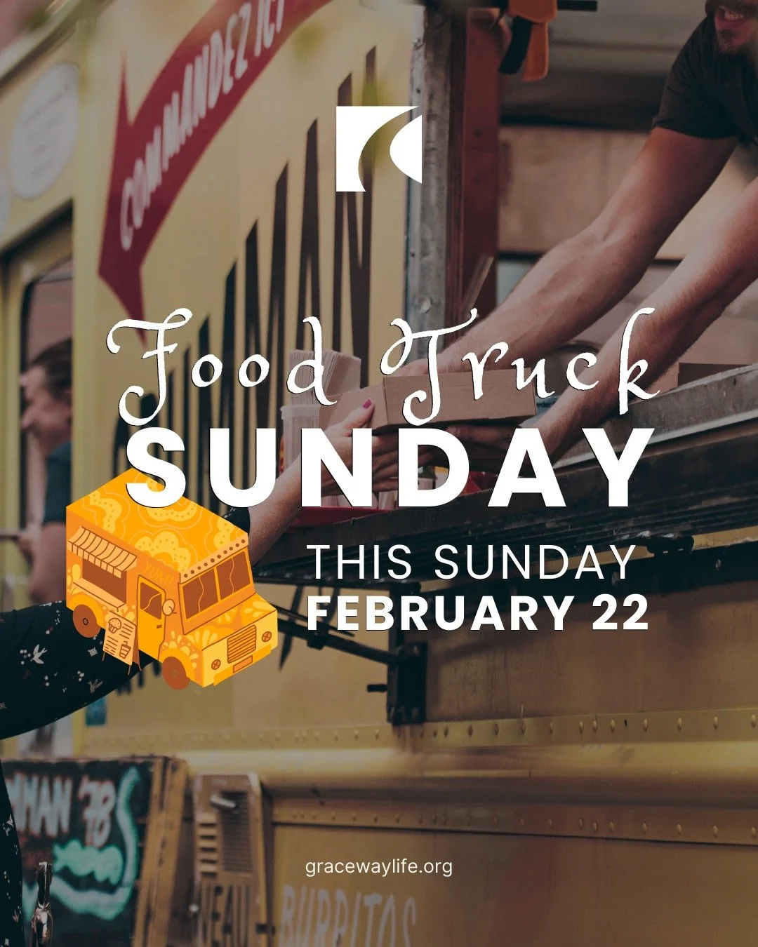 Food Truck Sunday | THIS SUNDAY, February 22

This Sunday, we are kicking off Lent with&nbsp;food and fellowship!

Bring a few dollars and stay after church to try a new local food truck (HP Taco Truck).

�We will pray together, eat, and meet new fri