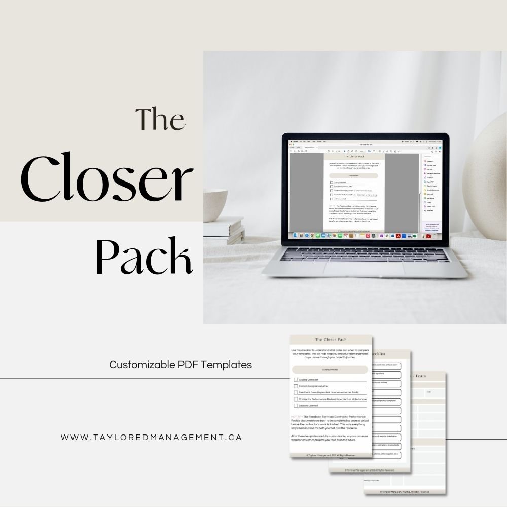 project closing template