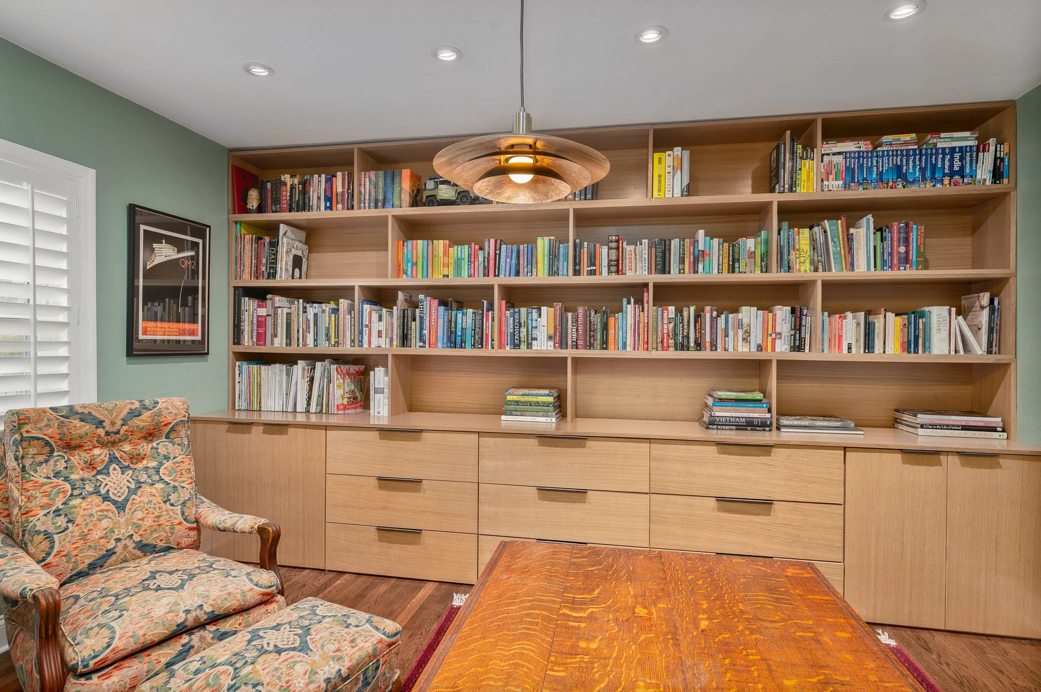 Scan-Modern Built in Bookcase