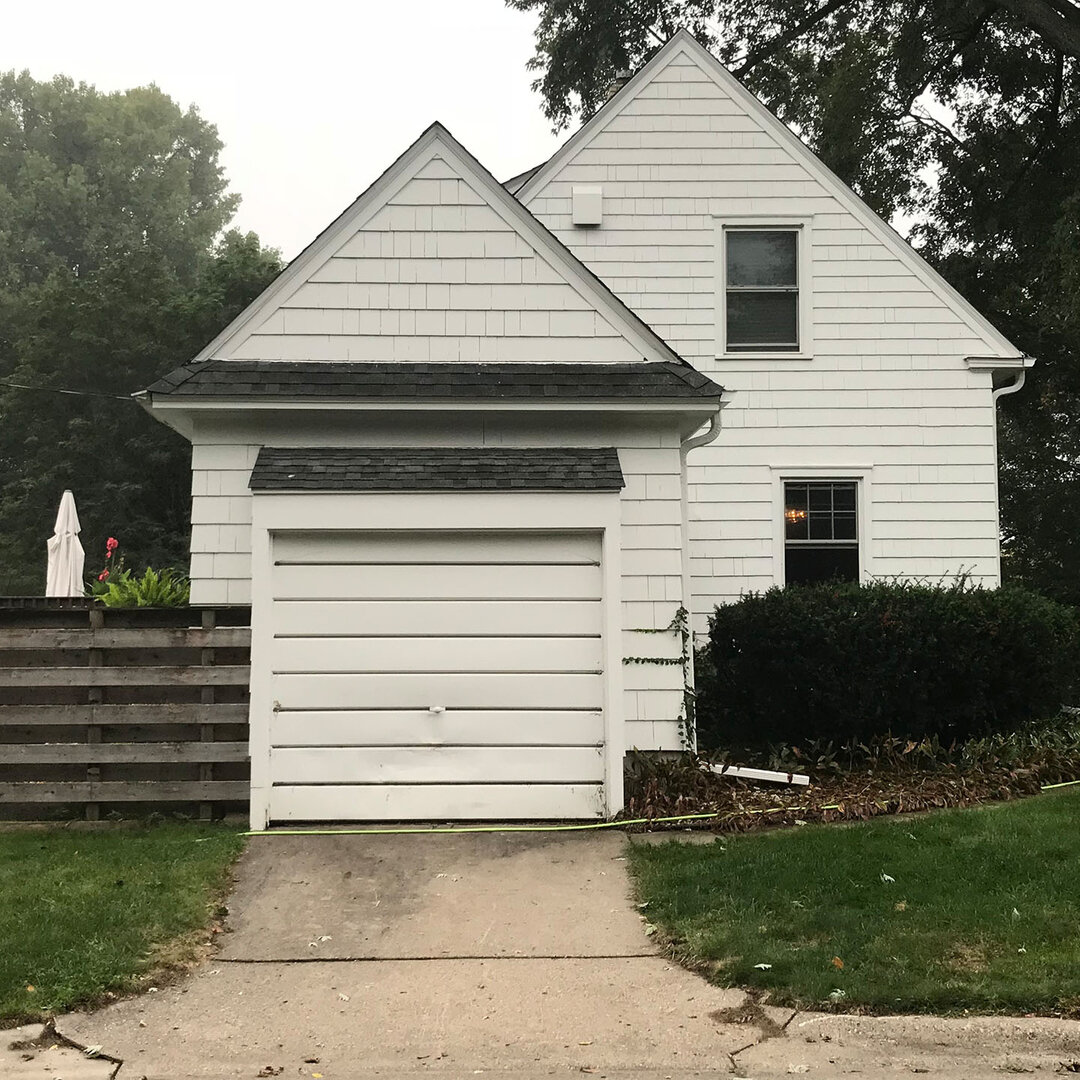This attached garage has transitioned from storage to a new Den and Guest Bedroom with ensuite bathroom.  We removed the &quot;Buick Extension&quot; and cleaned up the exterior to feel original to the house.​​​​​​​​
.​​​​​​​​
.​​​​​​​​
.​​​​​​​​
#ere