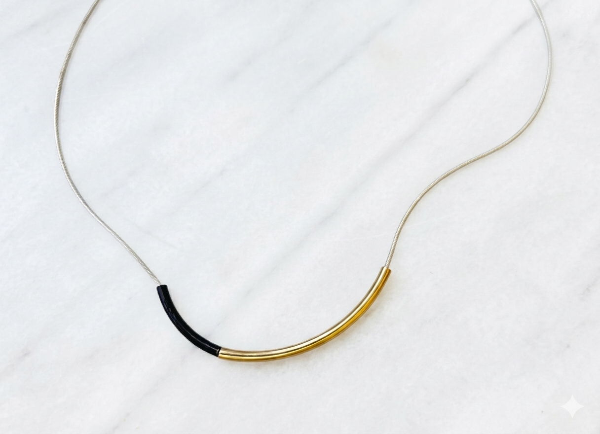 Crescent Duality Necklace