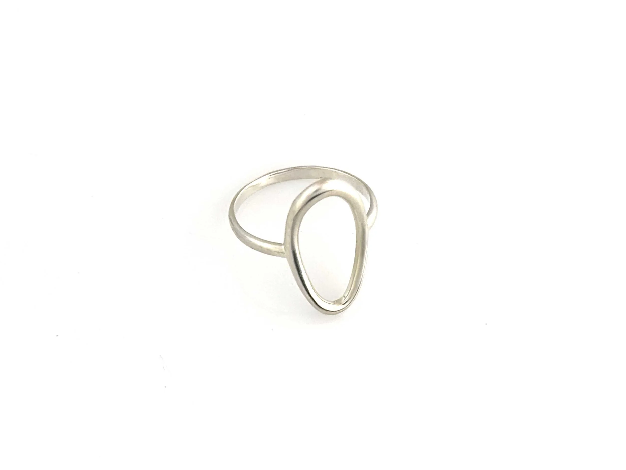 Topographical silver ring