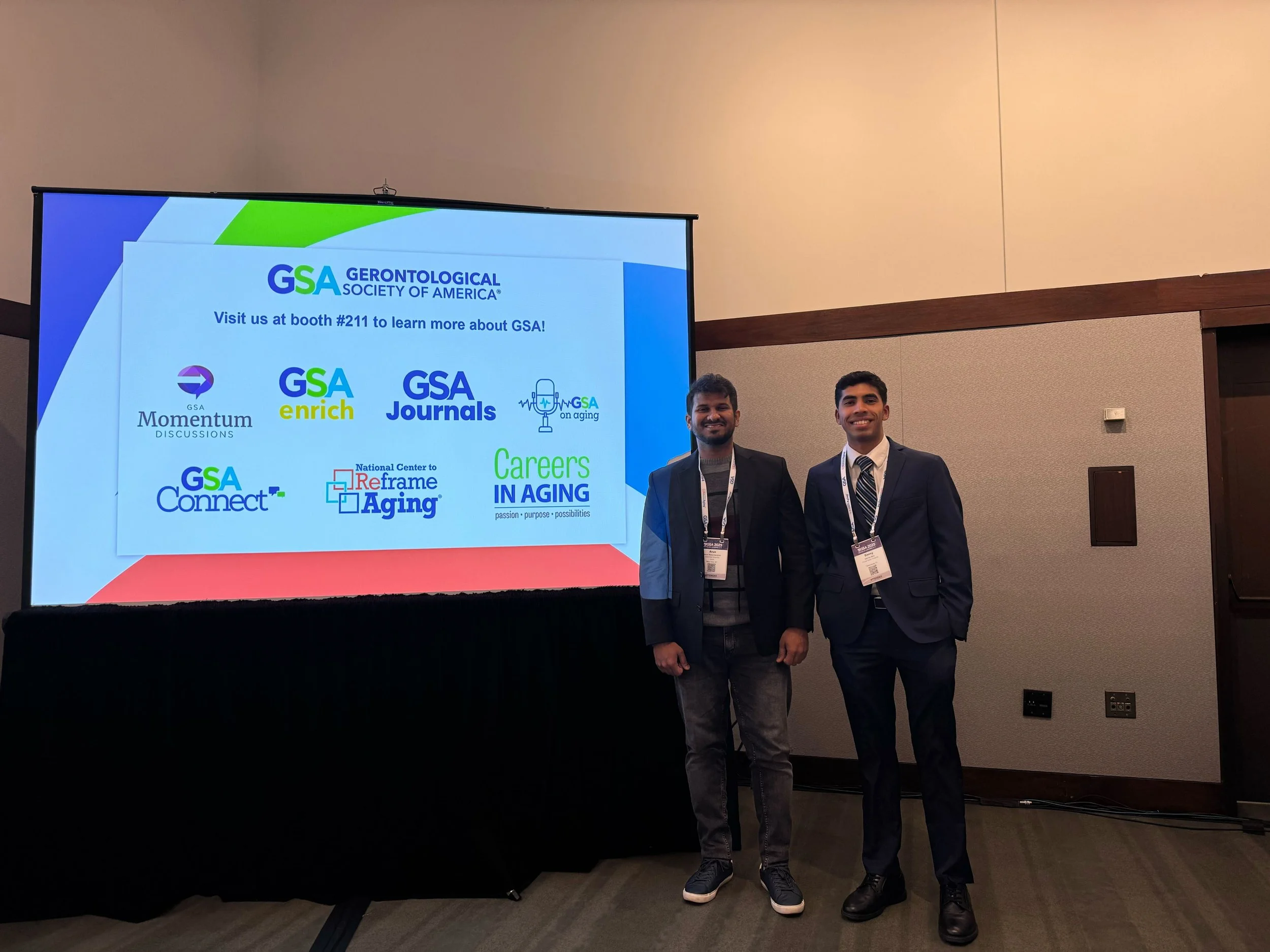 Arun and undergrad intern Danny Alex at GSA 