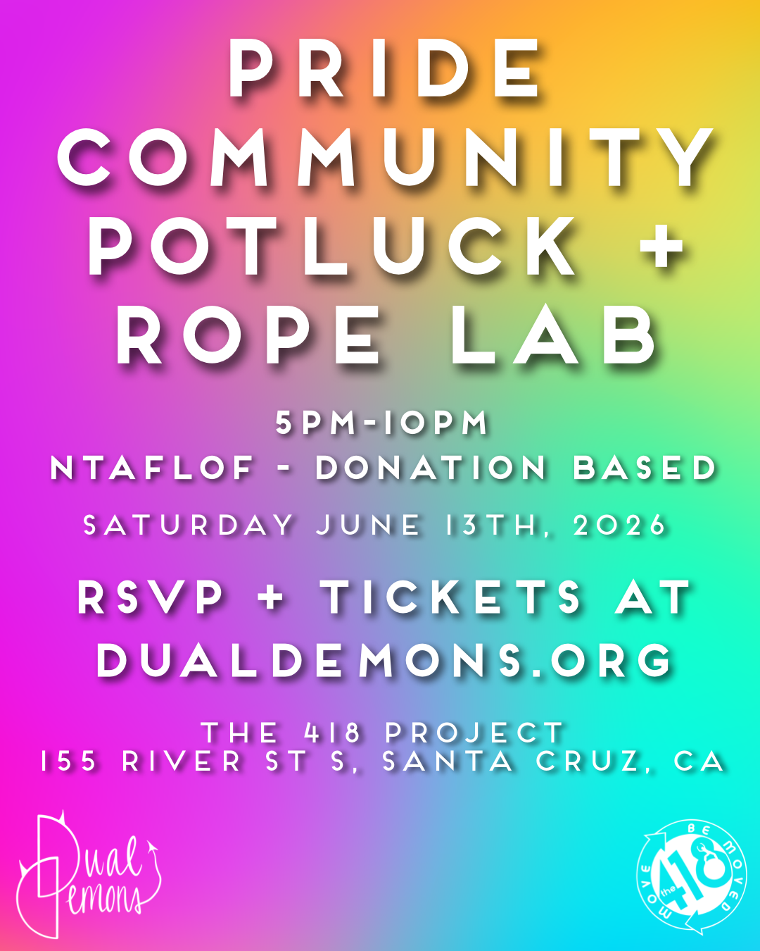 Pride Potluck + Rope Lab