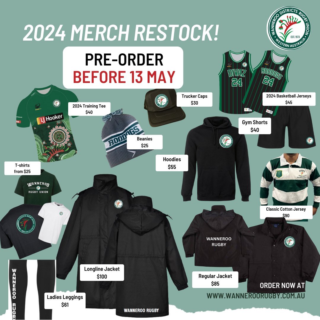 ORDER YOUR WINTER GEAR NOW! And any of the items previously avaialble for pre-order (including new style shorts).

2024 Jackets available in regular on longline style - both styles weather proof with removable hood. 

Please visit MECCA Sports, Joond