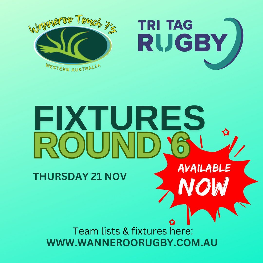Find fixtures, team lists and pitch map for Round 6 on our website now:
www.wanneroorugby.com.au