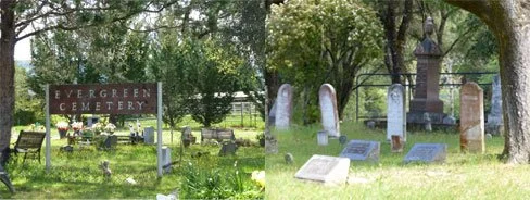 Evergreen Cemetery on a sunny day.
