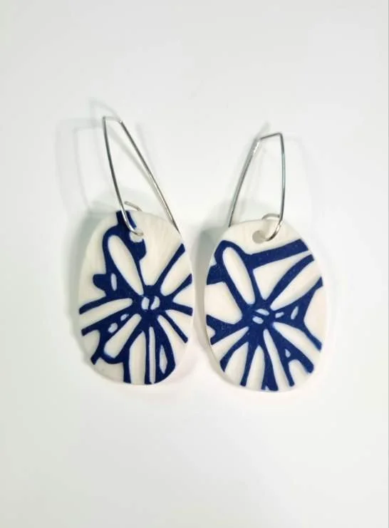 Porcelain Earring - Wedding Bush