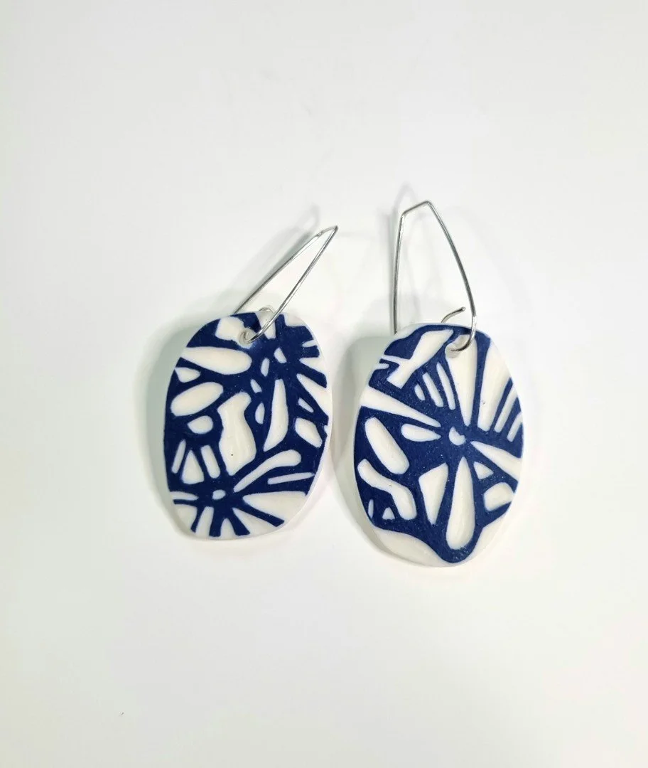 Porcelain Earrings - Wax Flower