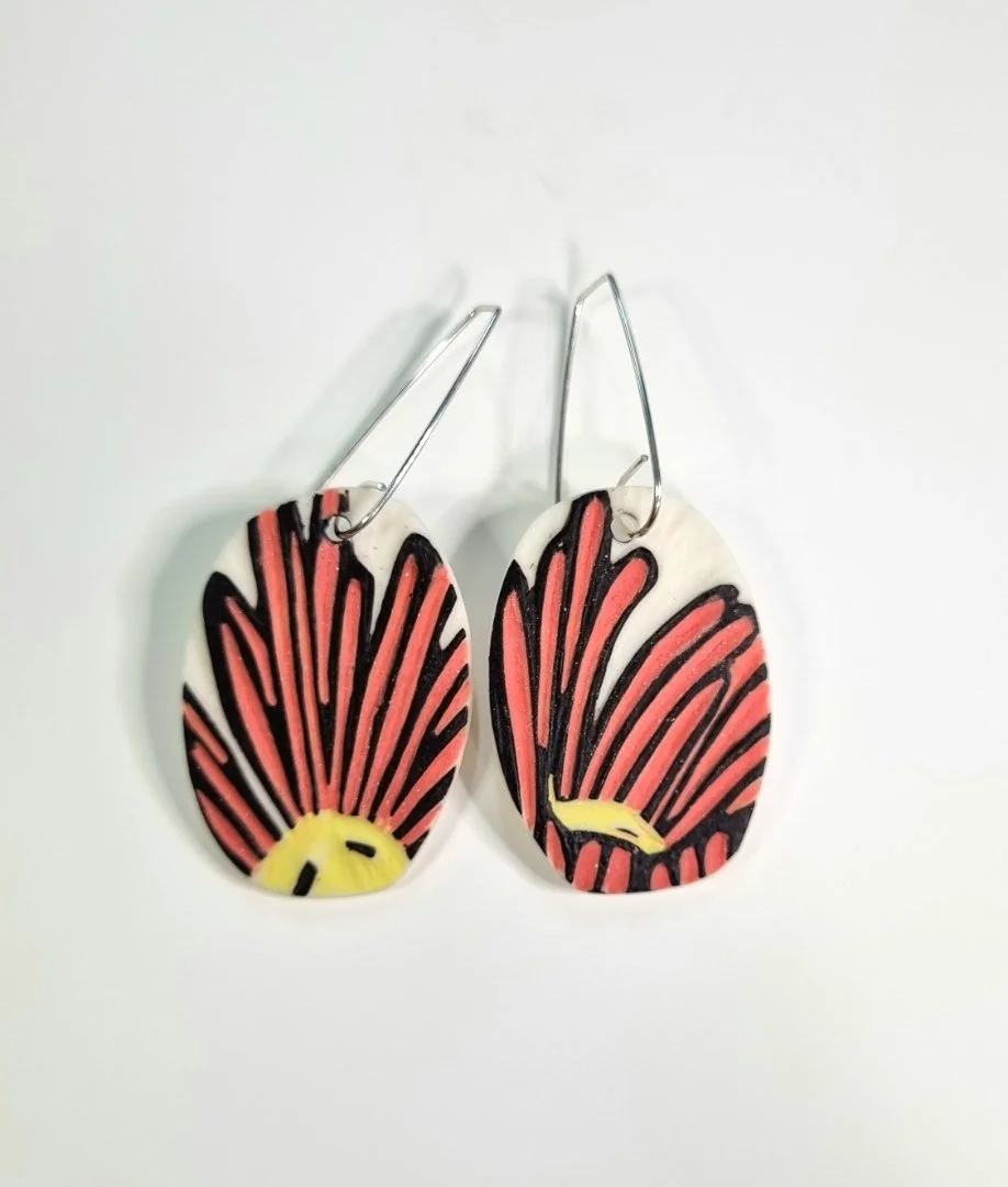 Porcelain Earrings - Pig Face