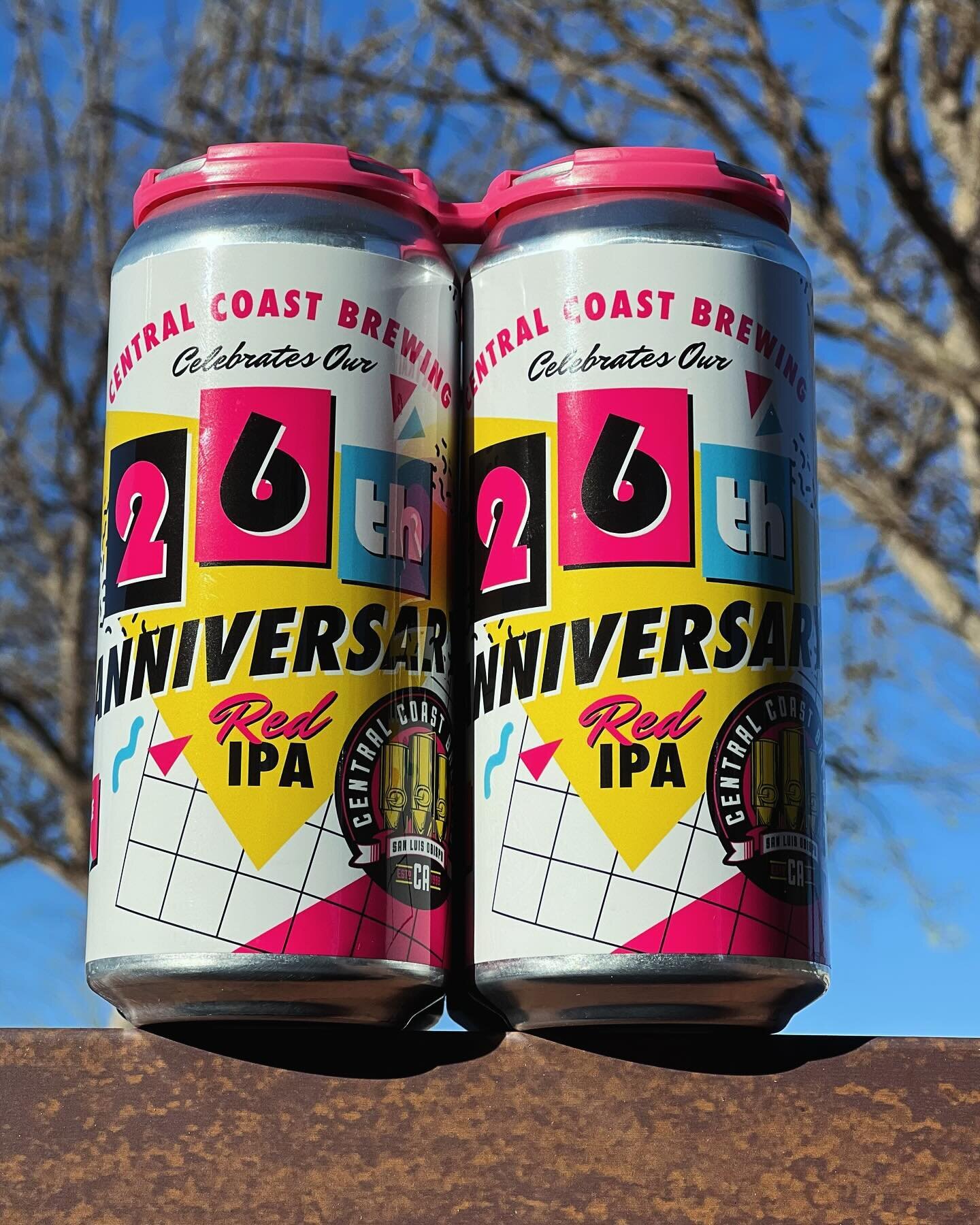 Most people only need one reason to be at the CCB 26th Anniversary Parties, but we&rsquo;re giving you four. The very limited Anniversary beer is a drinkable and refreshing Red IPA.  Available only at Higuera and The HUB. Cheers!