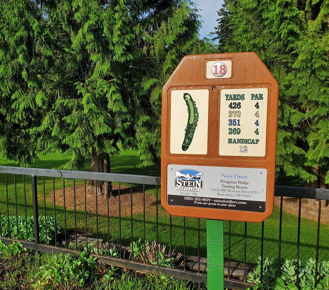 Reg. Tee Marker at Golf Course