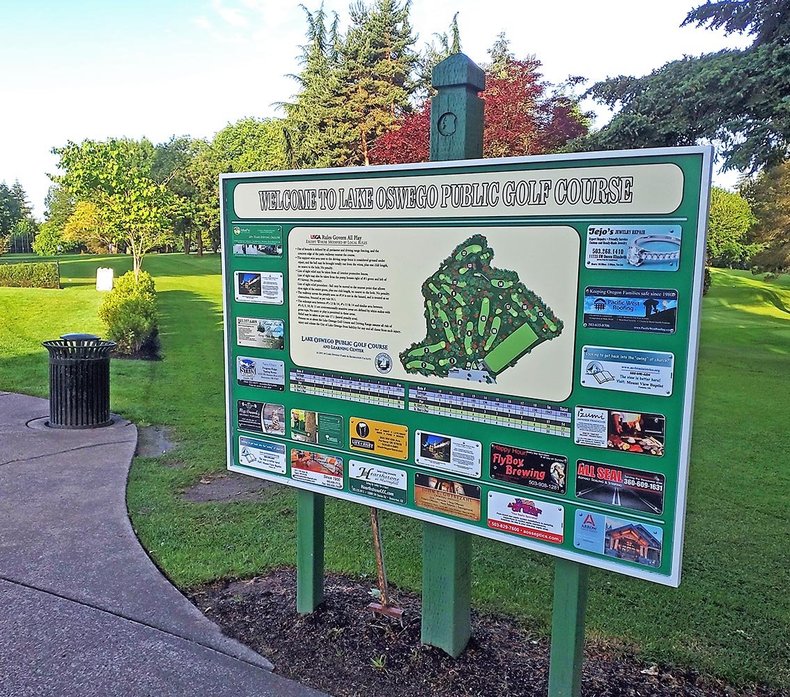 Display Board at Golf Course