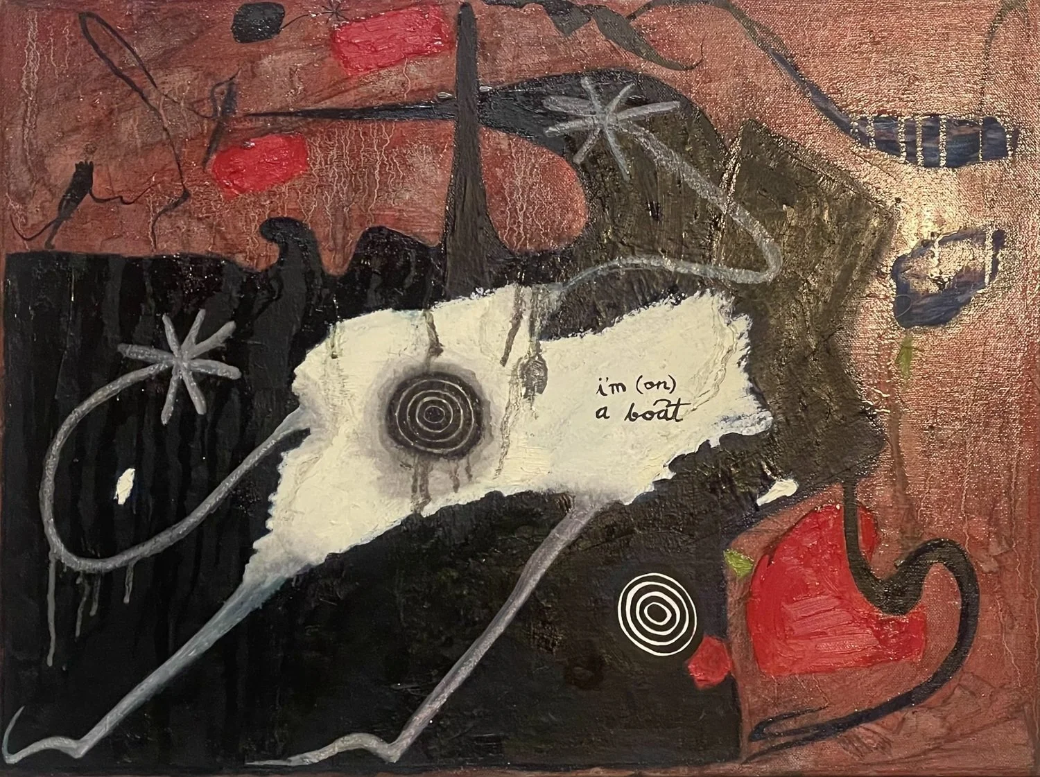 olive bly | diagram of "i'm on a boat"