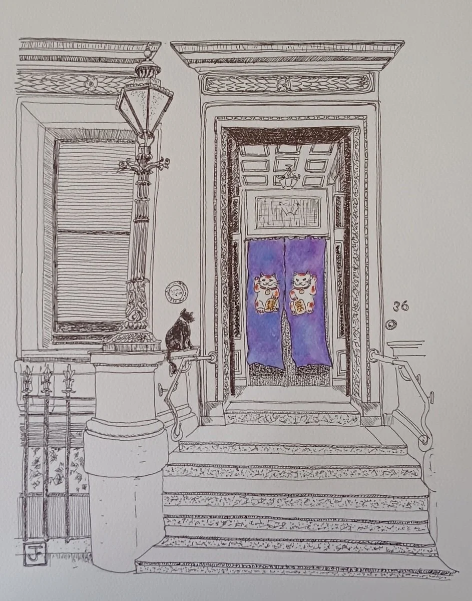 Jane Farnan | Double Maneki Neko Noren (Melbourne Club Collins St City 2025)