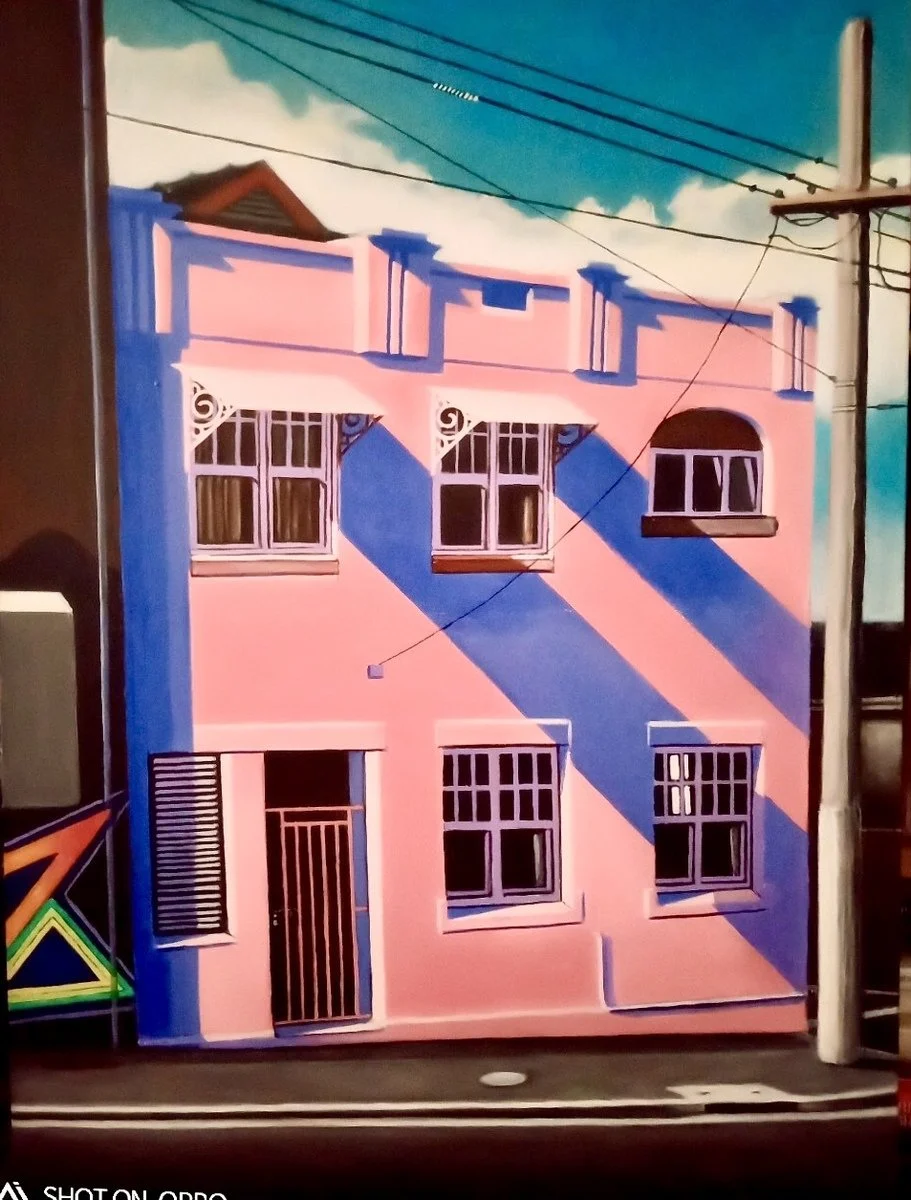 Richard Finlayson | Pink Building with Graffiti