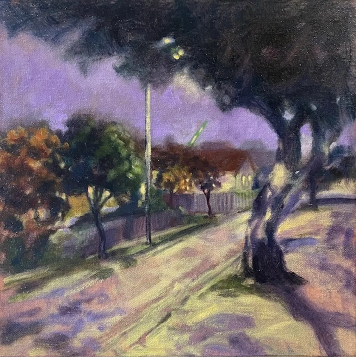 Robyn Blaikie | Dusk falls, giant in the distance