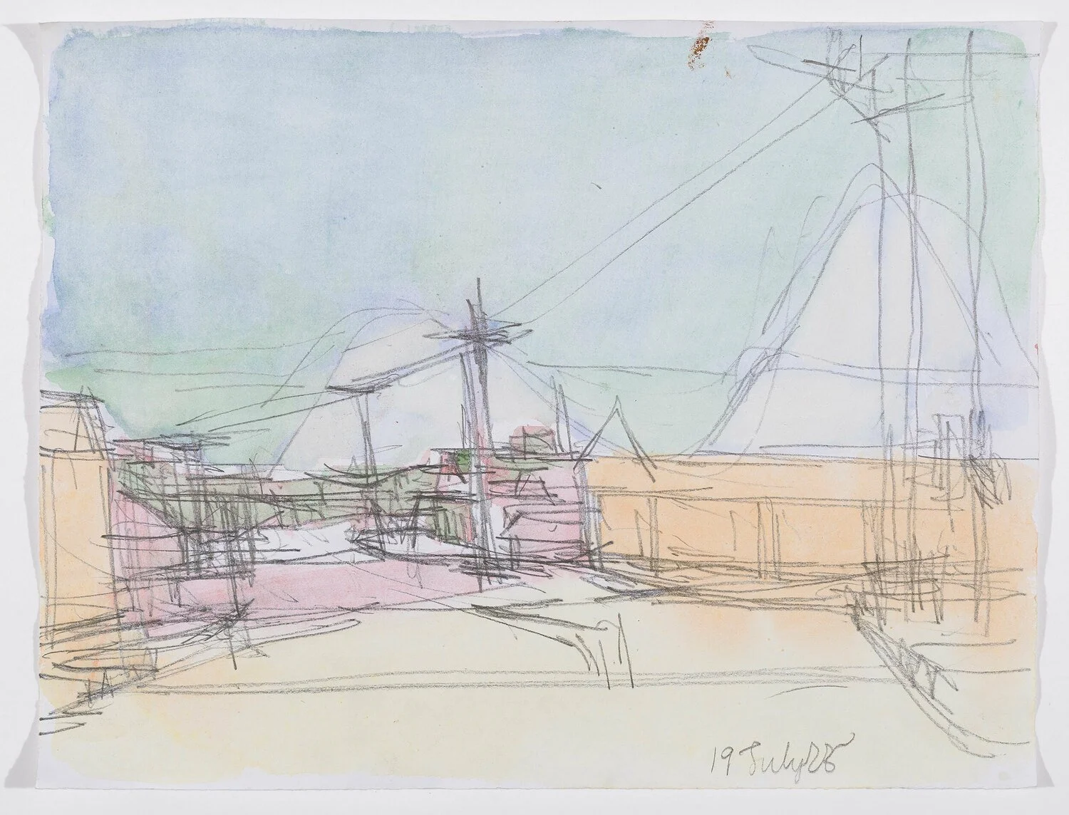 Jake Baglin Plaza From Separation Street, Watercolour..jpg