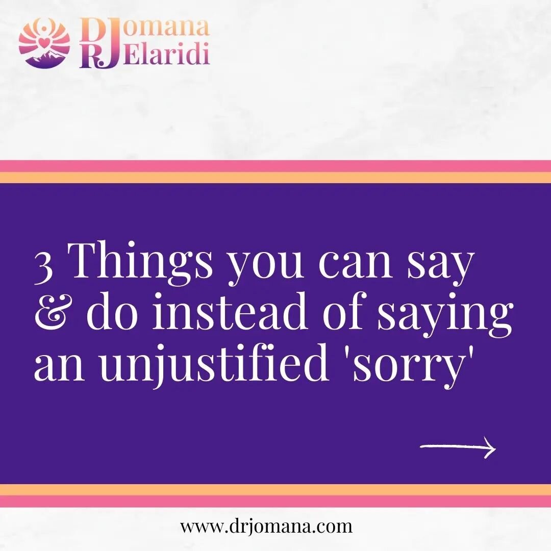 We've all been there: Finding ourselves uttering a quick &quot;sorry&quot; when we haven't actually done anything wrong. 

What if we could choose a more empowering response? 🤔

Next time you're about to blurt out 'I'm sorry', consider saying or doi