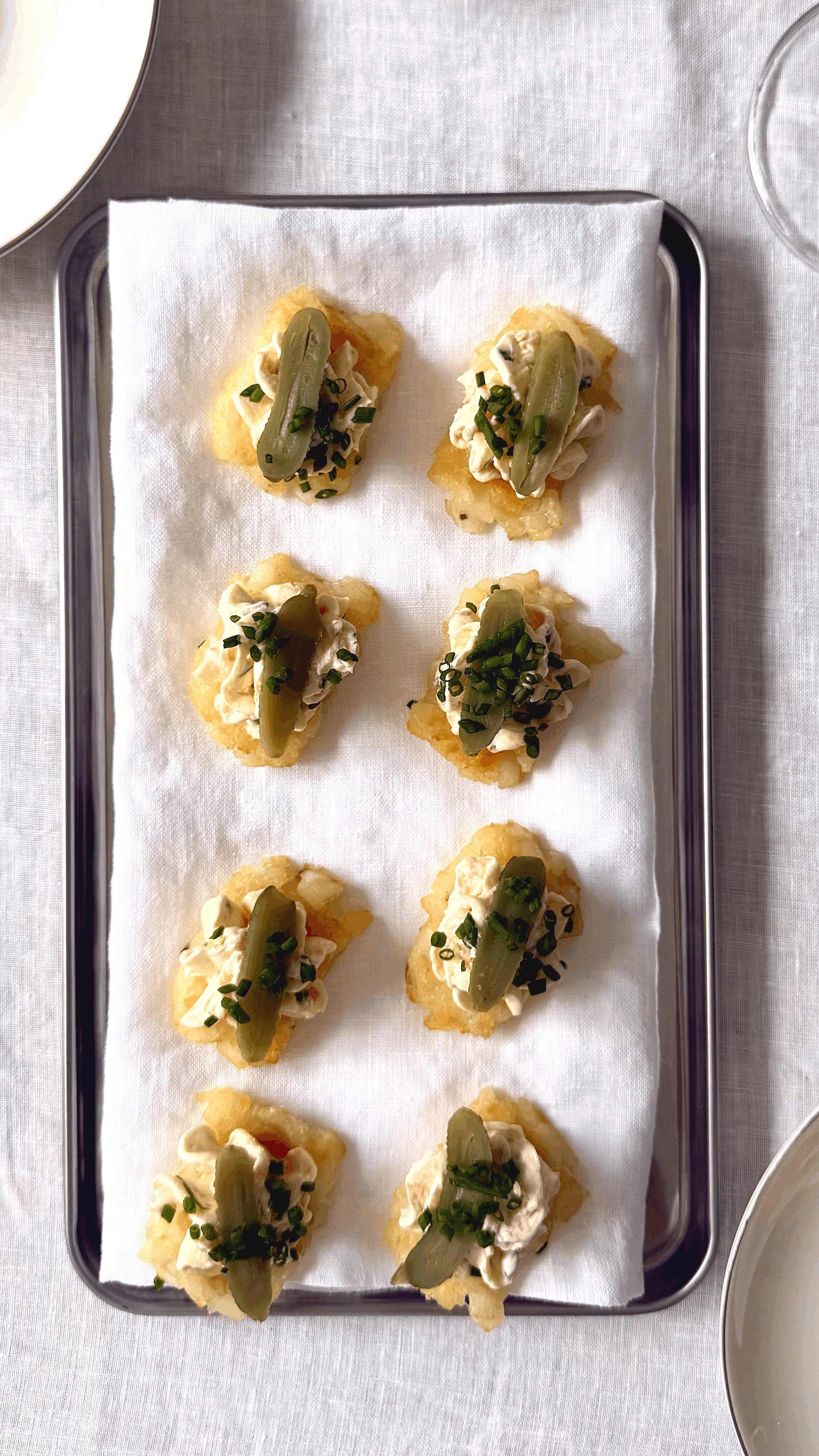 Smoked salmon potato gem appetisers. 