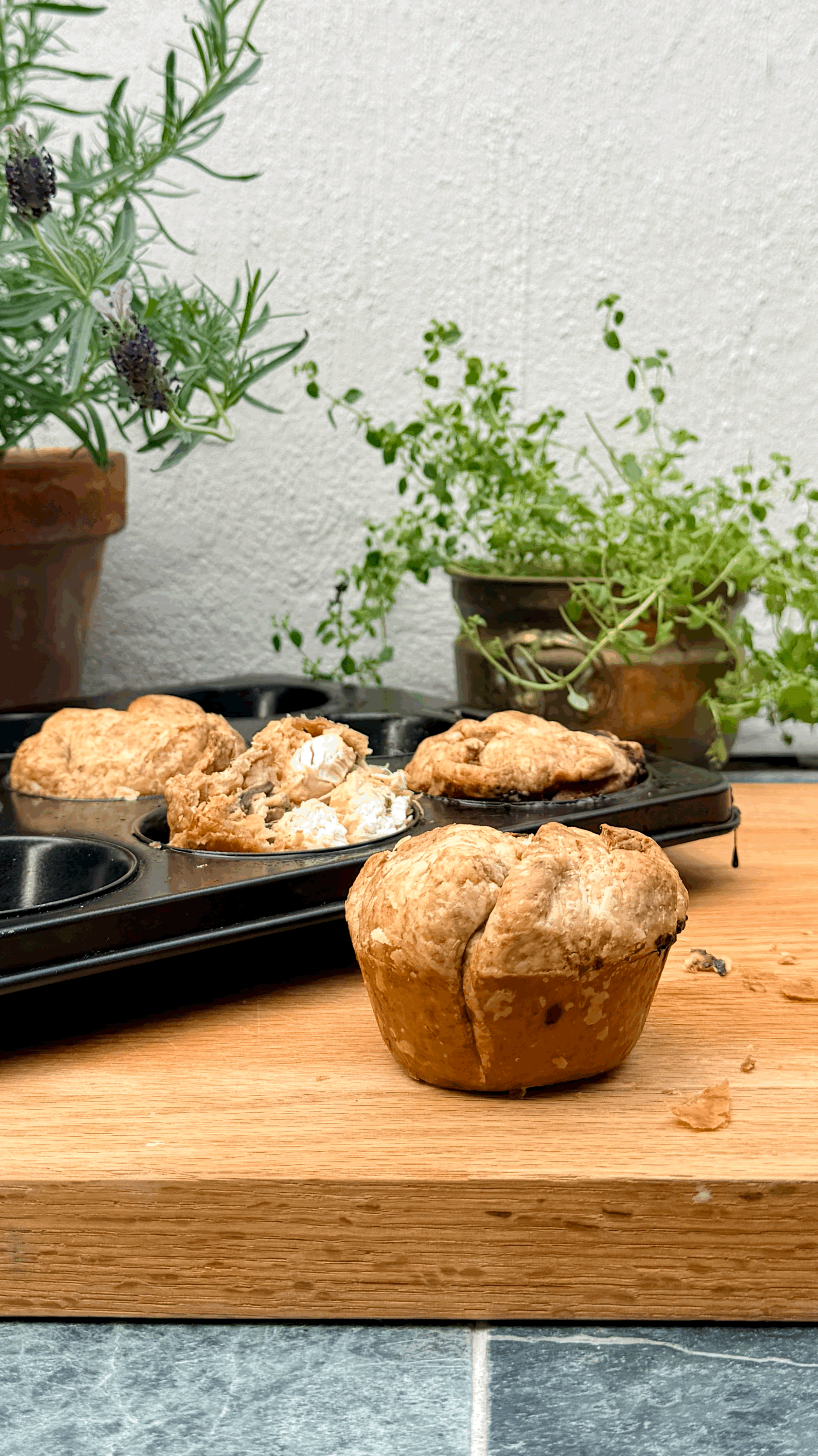 Simple chicken ‘muffin’ pies.