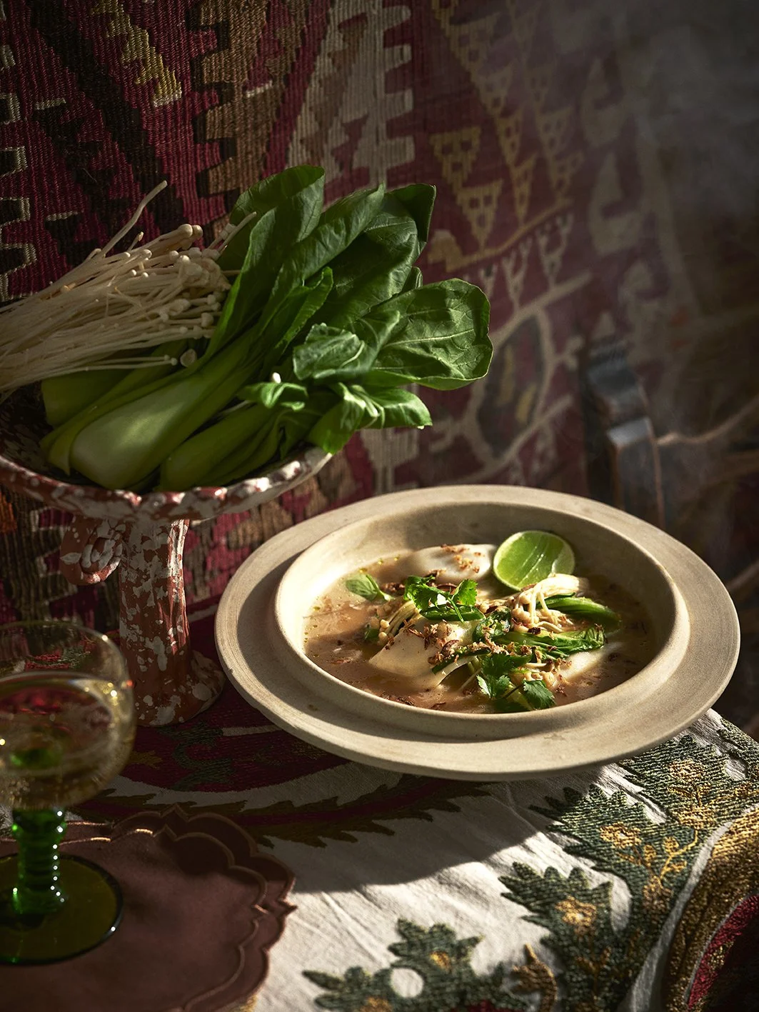 LEMONGRASS, GINGER & COCONUT SOUP
WITH DUMPLINGS