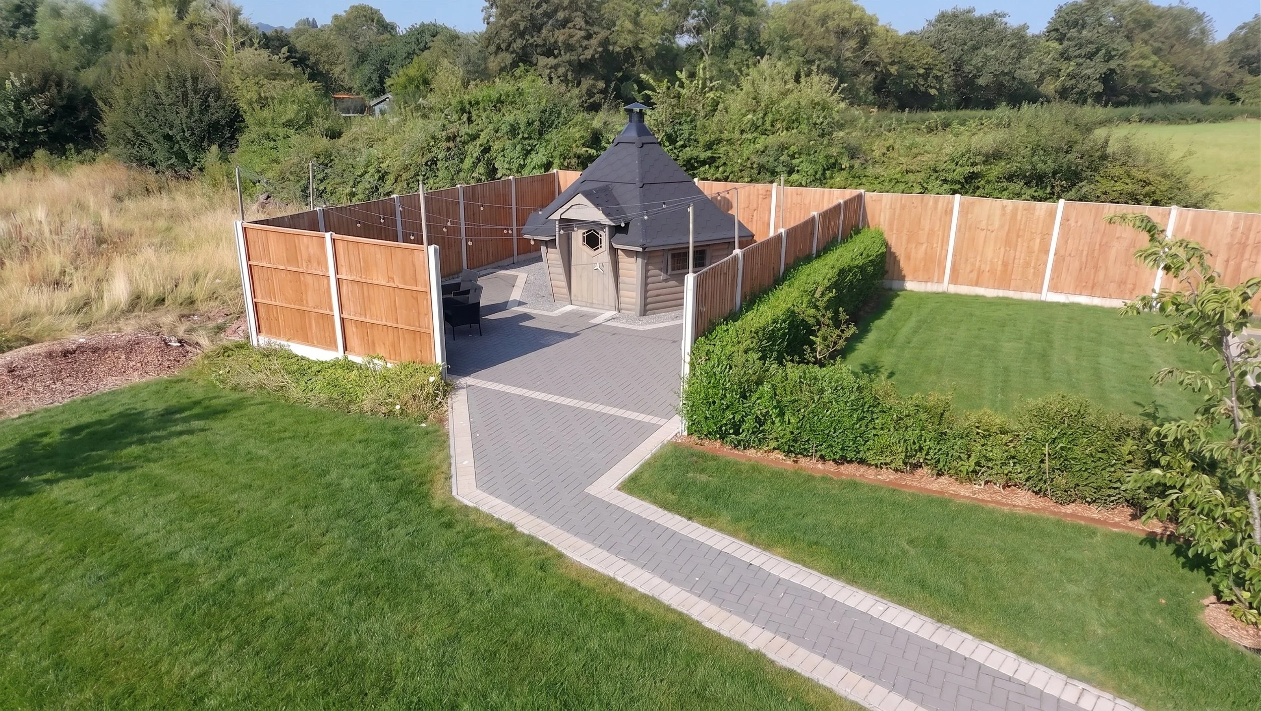 Secluded BBQ lodge with custom made level access and 900mm width doors