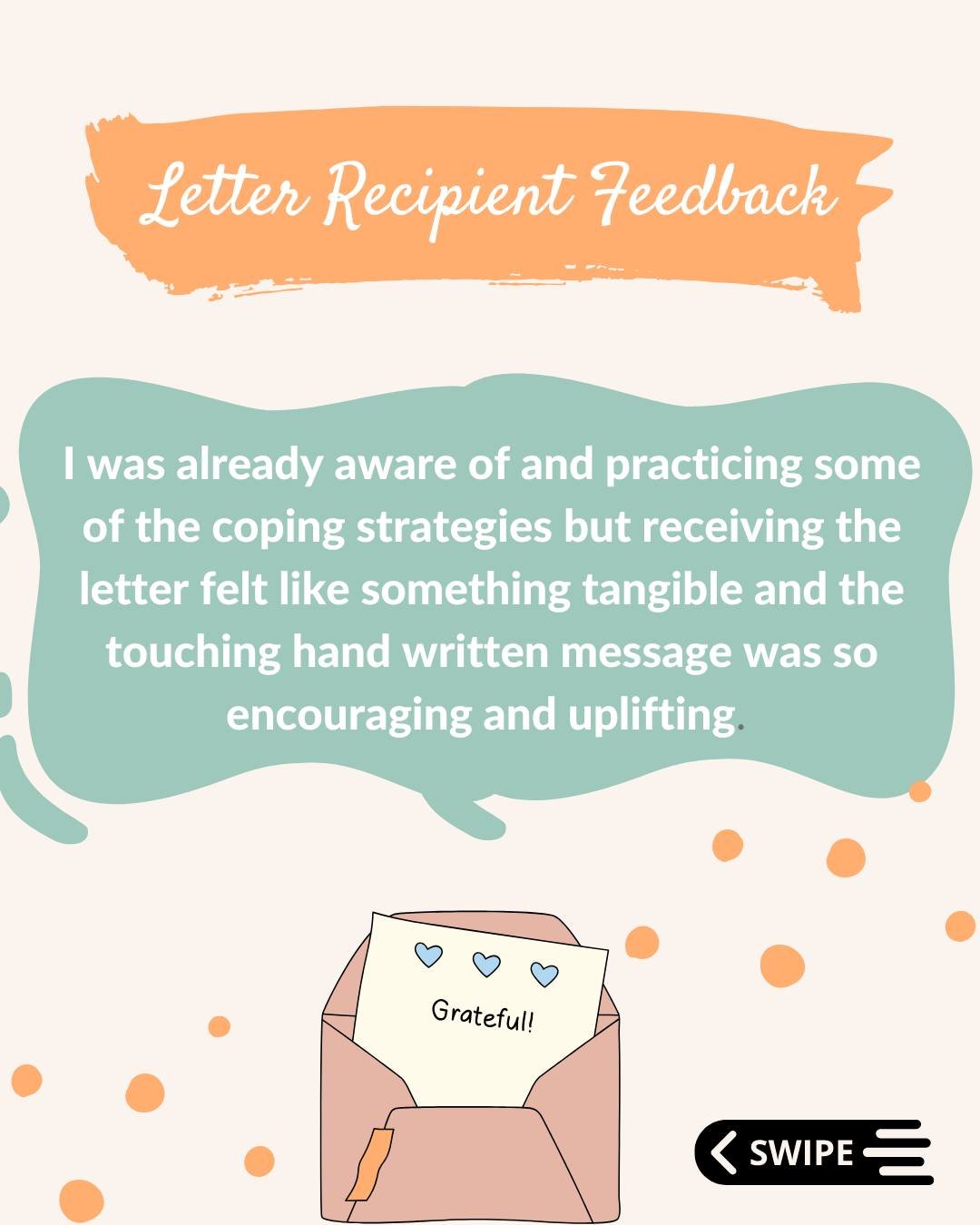 It's always wonderful hearing from our letter recipients.

Confirmation that heartfelt words can uplift and connect us, reminding us we're never alone. 

Thank you to everyone spreading kindness through Letters of Hope.
#LettersOfKindness #UpliftingW