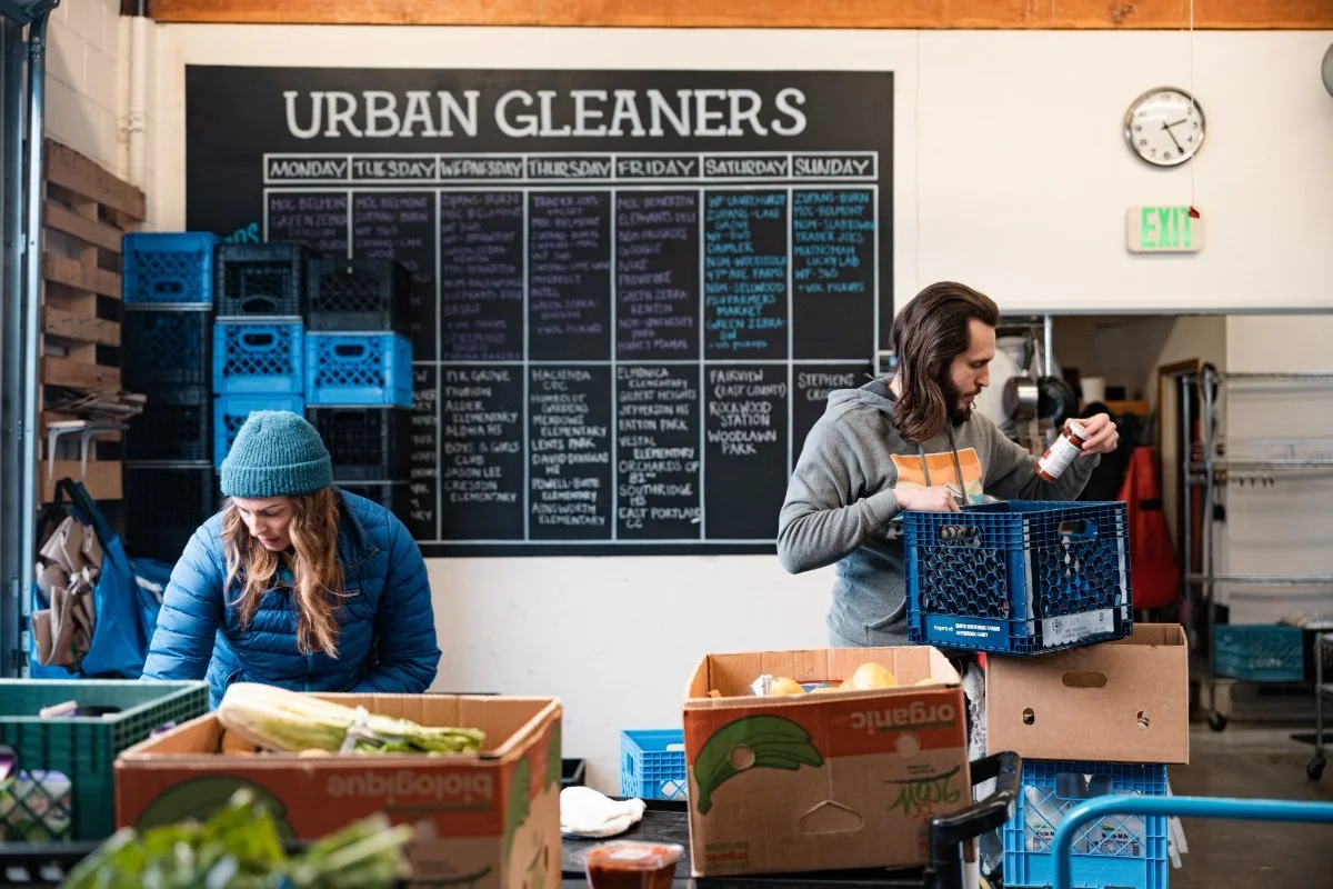 Gleaners in warehouse