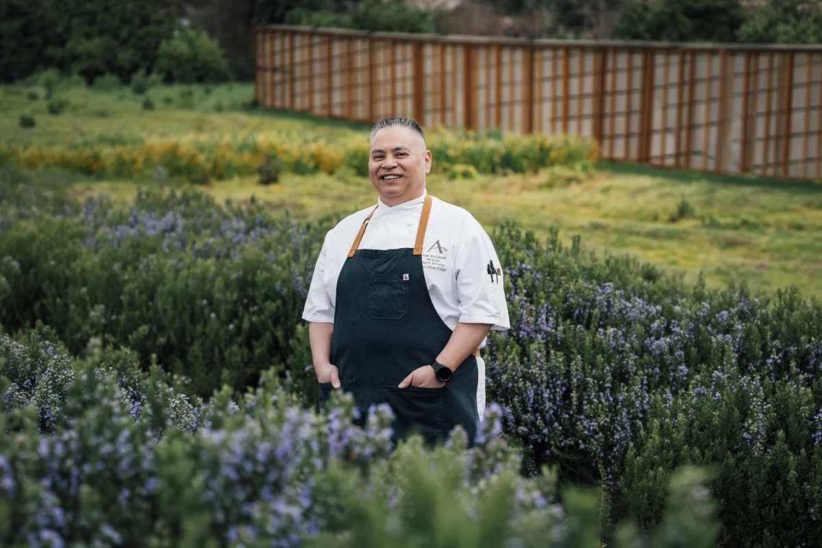 Chef in garden
